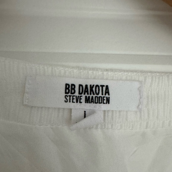 NEW Steve Madden BB Dakota White v-neck short sleeve dress size large 10 12 - Picture 7 of 7